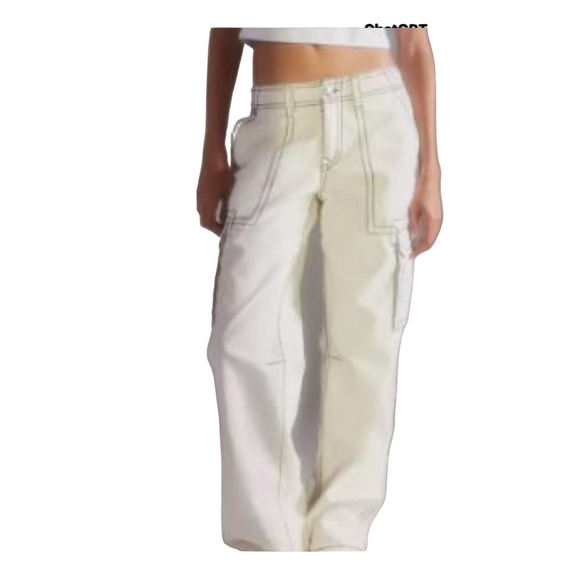True Religion Denim - True Religion Cream Jeans military cargo big t